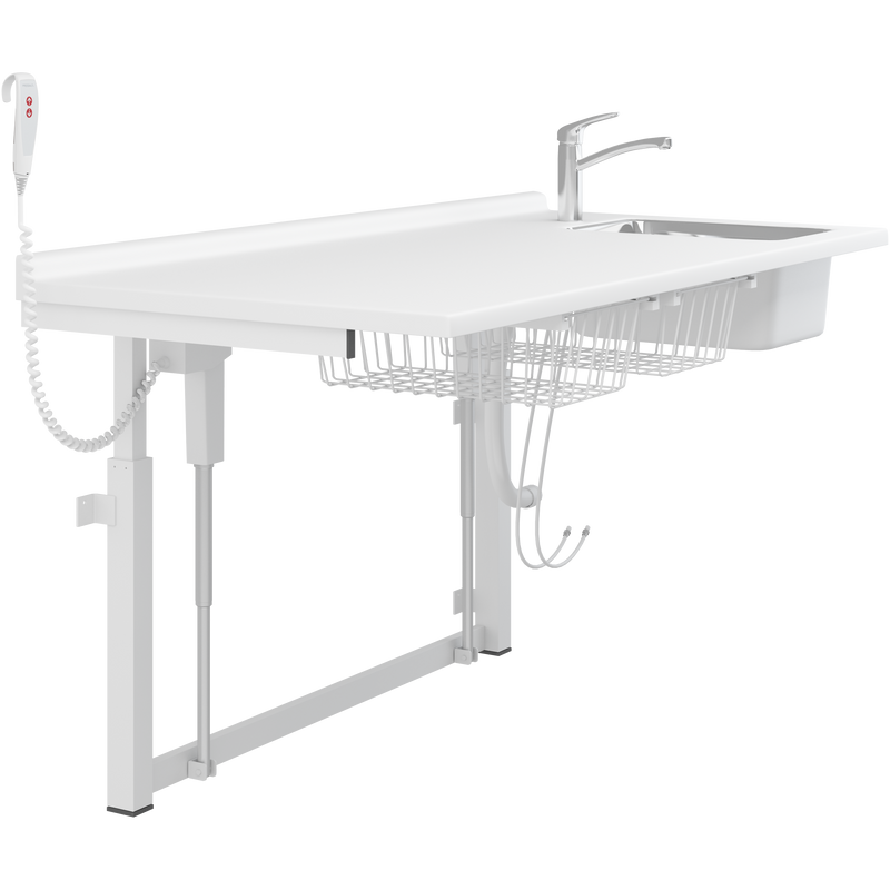 Pressalit Daycare Changing Table, Electric, 800 × 1800mm, with Sink & Standard Mixer Tap (R8735000)