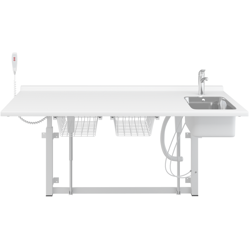 Pressalit Daycare Changing Table, Electric, 800 × 1800mm, with Sink & Standard Mixer Tap (R8735000)
