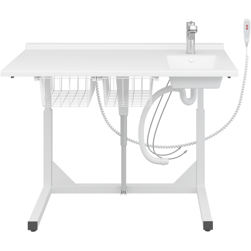 Pressalit Daycare Changing Table, Freestanding, 800 × 1400mm, with Sink & Pull-Out Mixer Tap (R8652000)