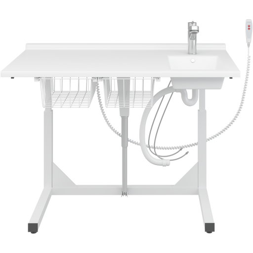 Pressalit Daycare Changing Table, Freestanding, 800 × 1400mm, with Sink & Pull-Out Mixer Tap (R8652000)