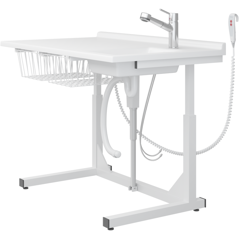 Pressalit Daycare Changing Table, Freestanding, 800 × 1400mm, with Sink & Pull-Out Mixer Tap (R8652000)