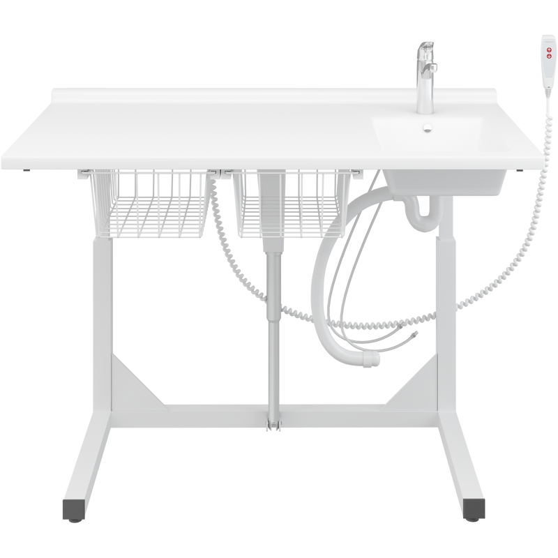 Pressalit Daycare Changing Table, Freestanding, 800 × 1400mm, with Sink & Standard Mixer Tap (R8654000)