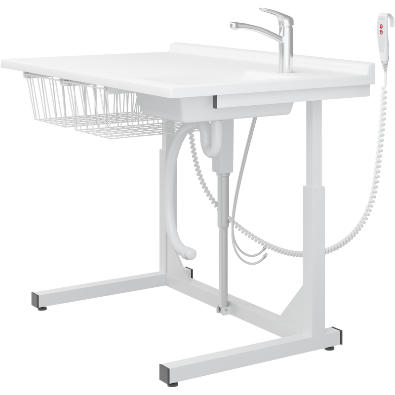 Pressalit Daycare Changing Table, Freestanding, 800 × 1400mm, with Sink & Standard Mixer Tap (R8654000)