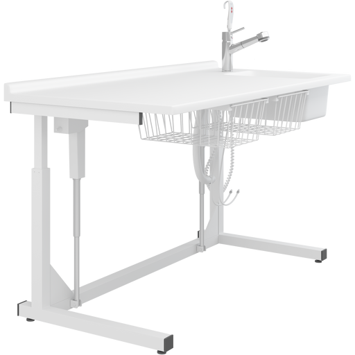 Pressalit Daycare Changing Table, Freestanding, 800 × 1800mm, with Sink & Pull-Out Mixer Tap (R8653000)