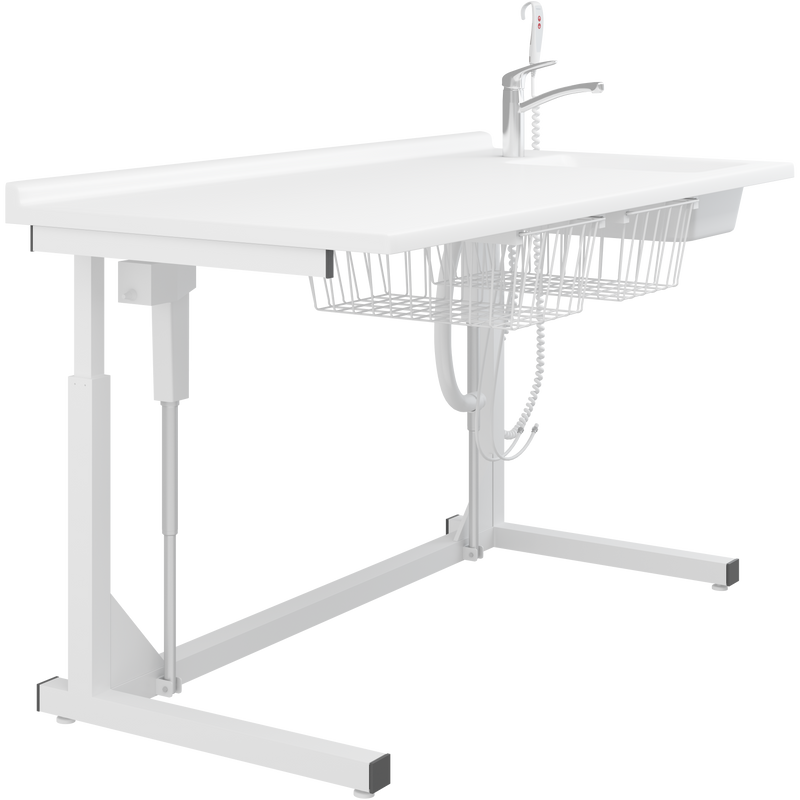 Pressalit Daycare Changing Table, Freestanding, 800 × 1800mm, with Sink & Standard Mixer Tap (R8655000)