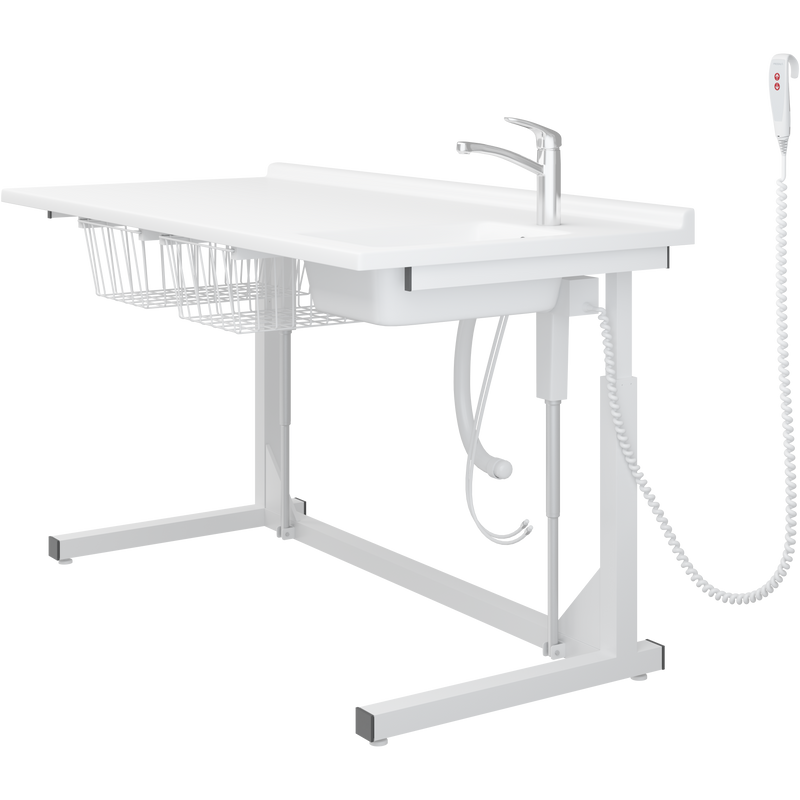 Pressalit Daycare Changing Table, Freestanding, 800 × 1800mm, with Sink & Standard Mixer Tap (R8655000)