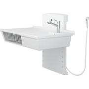 Pressalit Daycare Changing Table, Wall-Mounted Low-Start, 800 × 1400mm, with Sink & Pull-Out Mixer Tap (R8682000)