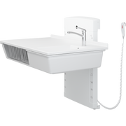 Pressalit Daycare Changing Table, Wall-Mounted Low-Start, 800 × 1400mm, with Sink & Standard Mixer Tap (R8684000)