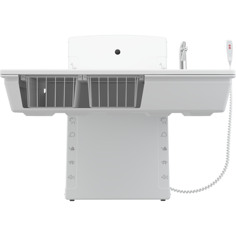 Pressalit Daycare Changing Table, Wall-Mounted Low-Start, 800 × 1400mm, with Sink & Standard Mixer Tap (R8684000)