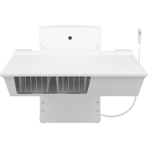 Pressalit Daycare Changing Table, Wall-Mounted Low-Start, 800 × 1400mm, with 2 Wire Baskets (R8662000)