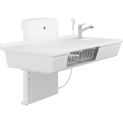 Pressalit Daycare Changing Table, Wall-Mounted Low-Start, 800 × 1800mm, with Sink & Pull-Out Mixer Tap (R8683000)