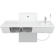 Pressalit Daycare Changing Table, Wall-Mounted Low-Start, 800 × 1800mm, with Sink & Pull-Out Mixer Tap (R8683000)