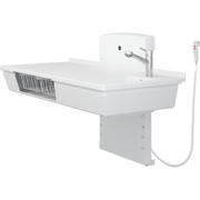 Pressalit Daycare Changing Table, Wall-Mounted Low-Start, 800 × 1800mm, with Sink & Pull-Out Mixer Tap (R8683000)