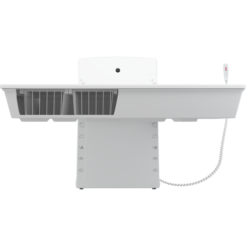 Pressalit Daycare Changing Table, Wall-Mounted Low-Start, 800 × 1800mm, with 2 Wire Baskets (R8663000)
