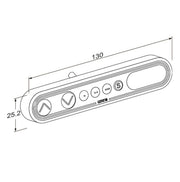 Pressalit INDIVO Control Panel with Display, Dimensioned Drawing (RK1049)
