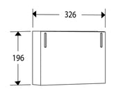 Pressalit INDIVO Extension for Wall Cupboard Lift, 1201-2400mm, Dimensioned Drawing (RK1066)