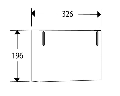 Pressalit INDIVO Extension for Wall Cupboard Lift, 1201-2400mm, Dimensioned Drawing (RK1066)