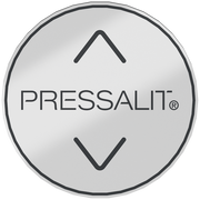 Pressalit INDIVO Fascia Switch, Circular, Silver, for Wall Cupboard Lift (RK1355)