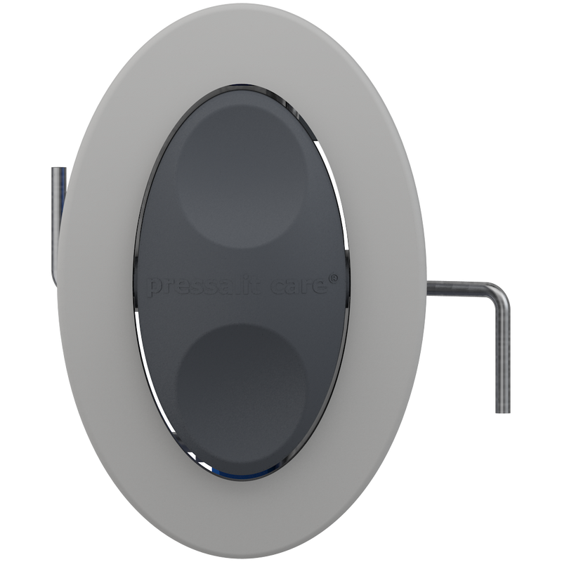 Pressalit INDIVO Fascia Switch, Oval, Silver, for Worktop Lift (RK1054)