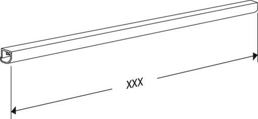 Pressalit INDIVO Safety Bar for Worktop, 2001-2400mm, Dimensioned Drawing (RK1393)