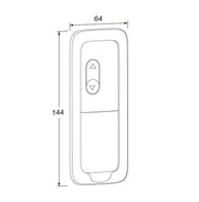 Pressalit INDIVO Wireless Bluetooth Control Unit, Dimensioned Drawing (RK1047)