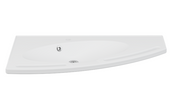 Pressalit Matrix Angle Vanity Wash Basin, Right-Facing, with Overflow, White (R2040000)
