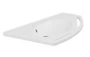 Pressalit Matrix Angle Vanity Wash Basin, Right-Facing, with Overflow, White (R2040000)