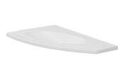 Pressalit Matrix Angle Vanity Wash Basin, Right-Facing, No Overflow, White (R2041000)