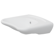 Pressalit Matrix Curve Wash Basin, Ergonomic, 600 × 490 × 190mm, with Overflow, White (R2050000)