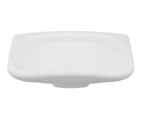 Pressalit Matrix Curve Wash Basin, Ergonomic, 600 × 490 × 190mm, No Overflow, White (R2051000)