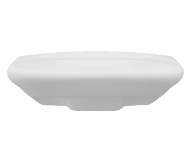 Pressalit Matrix Curve Wash Basin, Ergonomic, 600 × 490 × 190mm, No Overflow, White (R2051000)