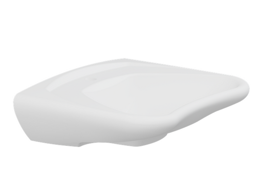 Pressalit Matrix Curve Wash Basin, Ergonomic, 600 × 490 × 190mm, No Overflow, White (R2051000)