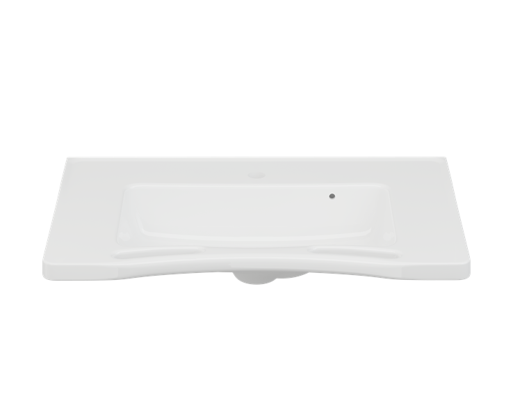 Pressalit Matrix Medium Vanity Wash Basin, 780 × 550 × 165mm, with Handrails, White (R2120000)