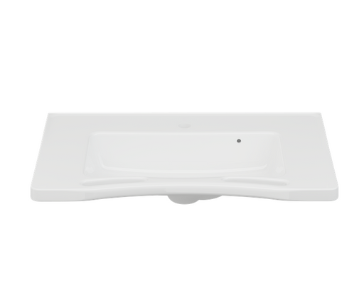 Pressalit Matrix Medium Vanity Wash Basin, 780 × 550 × 165mm, with Handrails, White (R2120000)