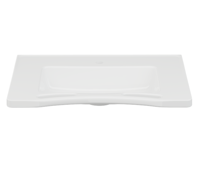 Pressalit Matrix Medium Vanity Wash Basin, 780 × 550 × 165mm, with Handrails, White (R2120000)
