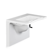 Pressalit Matrix Medium Vanity Wash Basin, 780 × 550 × 165mm, with Handrails, White (R2120000)