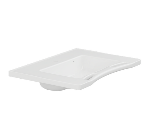 Pressalit Matrix Medium Vanity Wash Basin, 780 × 550 × 165mm, with Handrails, White (R2120000)
