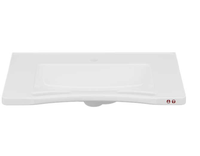 Pressalit Matrix Medium Vanity Wash Basin, 780 × 545 × 141mm, No Overflow, White (R2123000)
