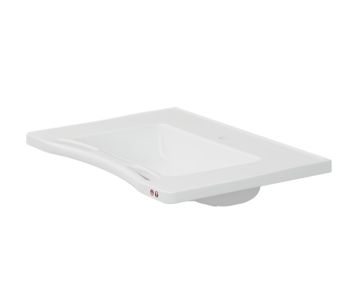 Pressalit Matrix Medium Vanity Wash Basin, 780 × 545 × 141mm, No Overflow, White (R2123000)