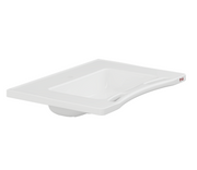 Pressalit Matrix Medium Vanity Wash Basin, 780 × 545 × 141mm, No Overflow, White (R2123000)