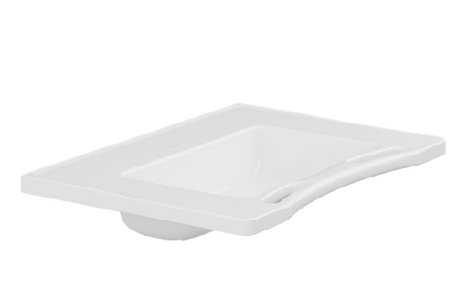 Pressalit Matrix Medium Vanity Wash Basin, 780 × 545 × 141mm, with Handrails, White (R2121000)