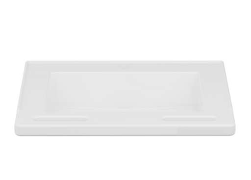Pressalit Matrix Small Wash Basin, 600 × 490 × 130mm, No Overflow, White (R2021000)