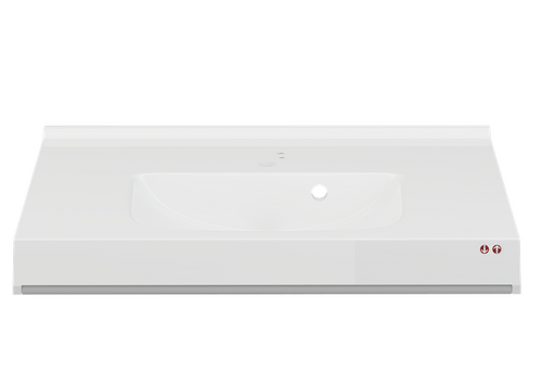 Pressalit Matrix Square Vanity Wash Basin, 900 × 550 × 152mm, White (R2170000)