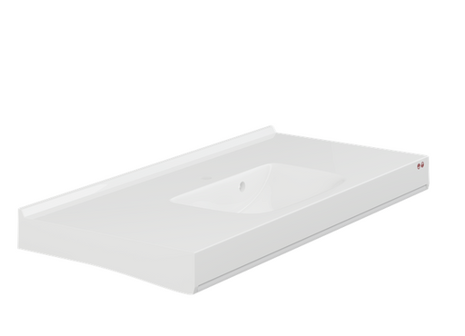 Pressalit Matrix Square Vanity Wash Basin, 1200 × 550 × 152mm, White (R2172000)