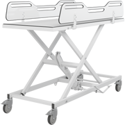 Pressalit MCT 5 Change Trolley, 700 × 1700mm, Two Fold-Down Sides, Manually Height-Adjustable, White (R9502717000)