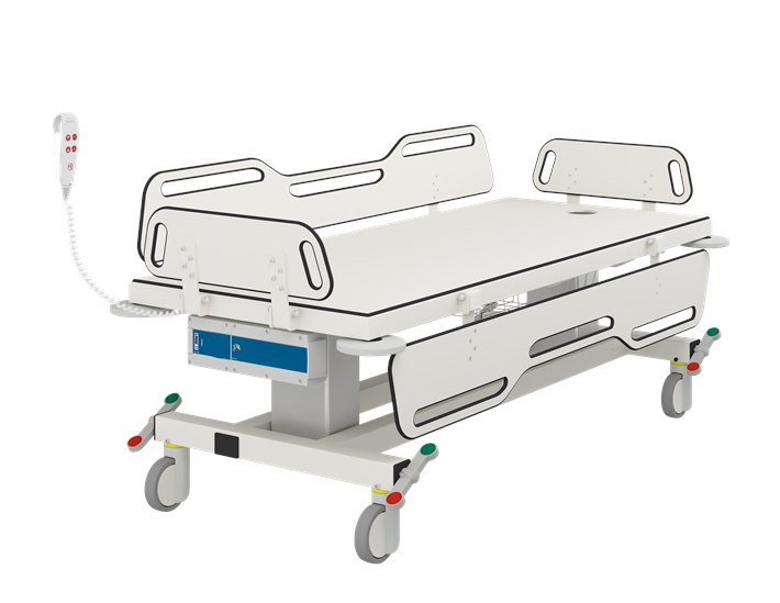 Pressalit MSCT 1 Shower Change Trolley, 700 × 1700mm, Electrically Height-Adjustable, White (R9454717000)