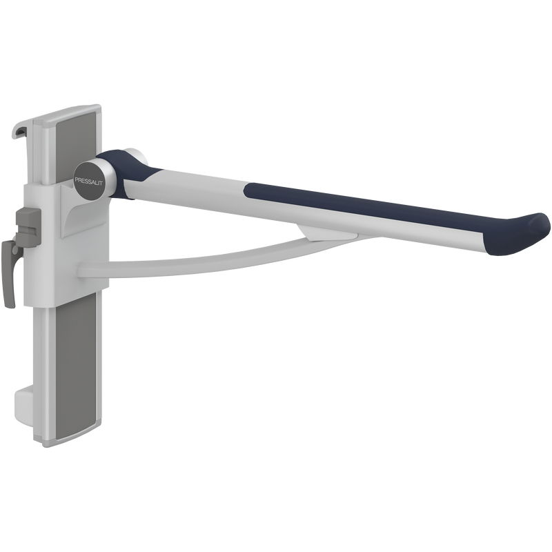 Pressalit PLUS Support Arm, 700mm, Height & Sideways Adjustable, Left-Hand, Dark Blue (R391370108)