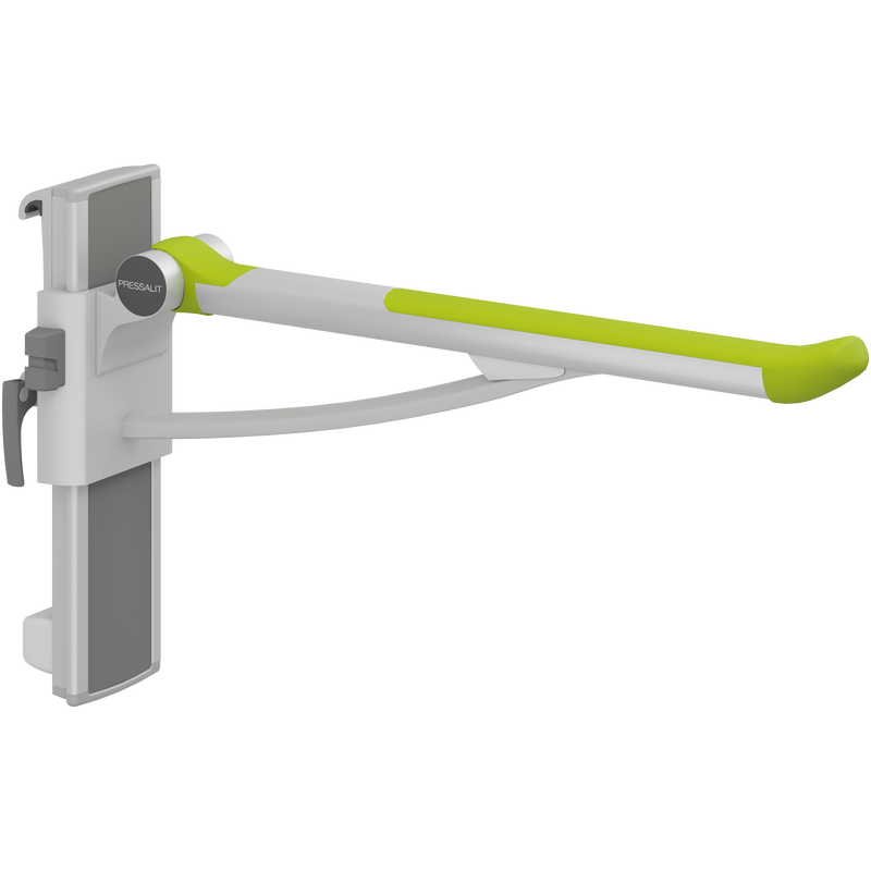 Pressalit PLUS Support Arm, 700mm, Height & Sideways Adjustable, Left-Hand, Lime Green (R391370277)