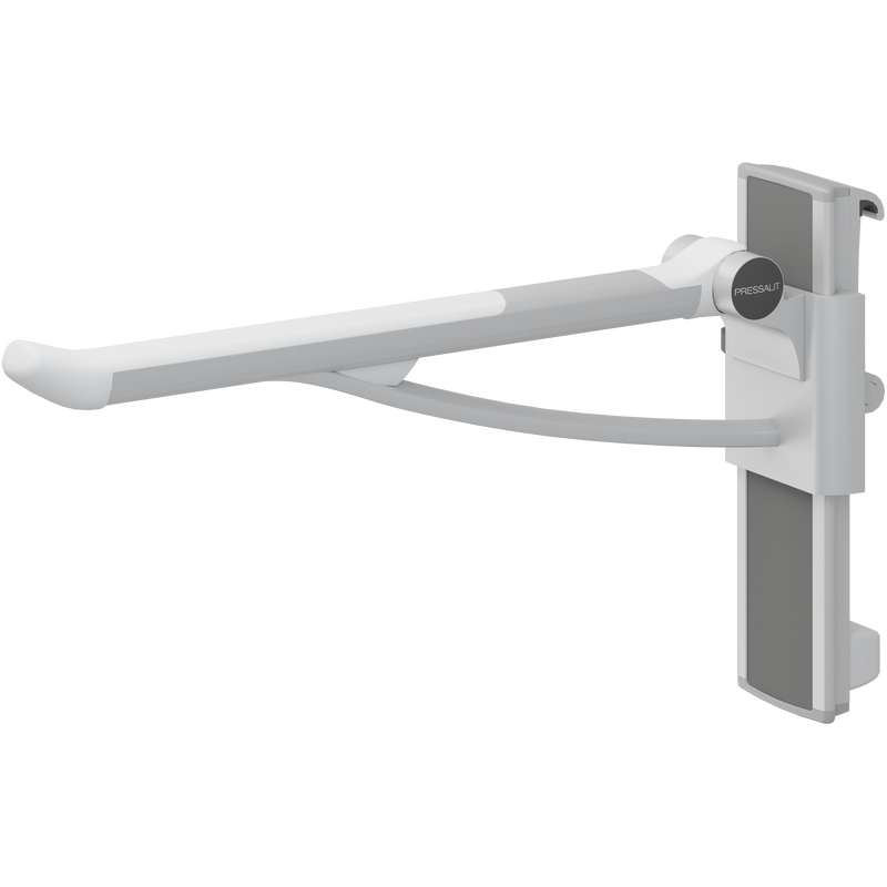 Pressalit PLUS Support Arm, 700mm, Left-Hand, White (R391370000)