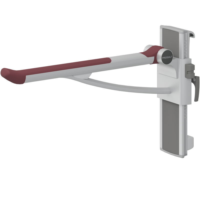 Pressalit PLUS Support Arm, 700mm, Right-Hand, Red (R391470035)